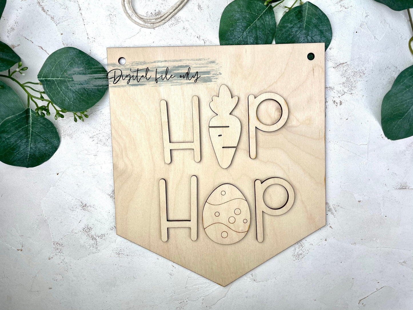Easter DIY SVG file, digital file, laser cut design, easter bunny svg, hip hop, door hanger kit, wall art kit, easter craft kit for kids