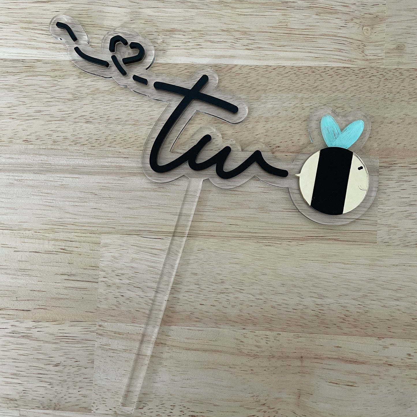 Custom acrylic cake topper