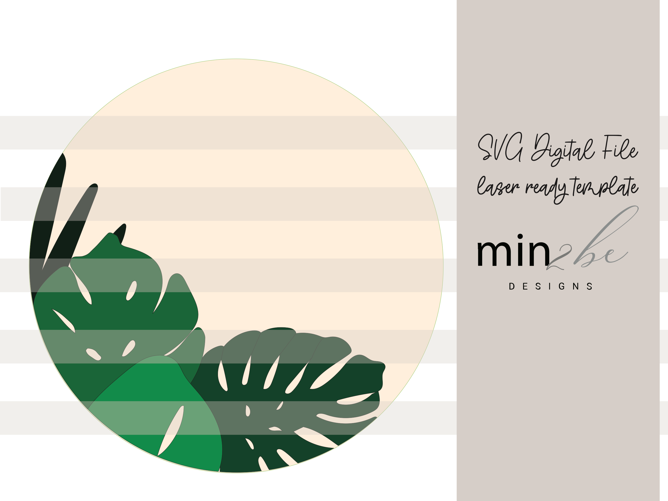 Rainforest Leaves SVG Template Min2Be