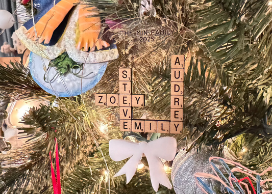 Family Name Blocks Ornament