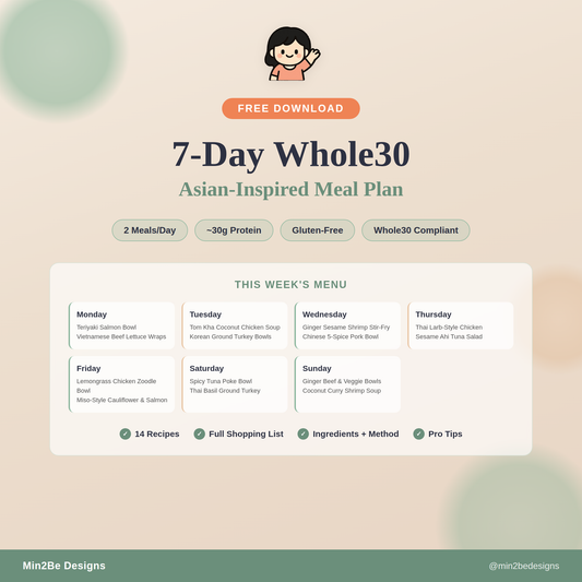 7-Day Whole30 Asian-Inspired Meal Plan [FREE]