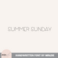 Summer Sunday - Font