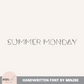 Summer Monday - Font