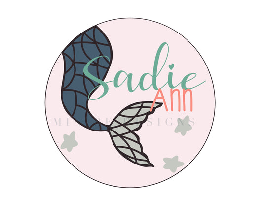 Mermaid Tail SVG file | digital file | mermaids | laser cut design| Instant Download | nursery design | baby room decor | girls room | ocean