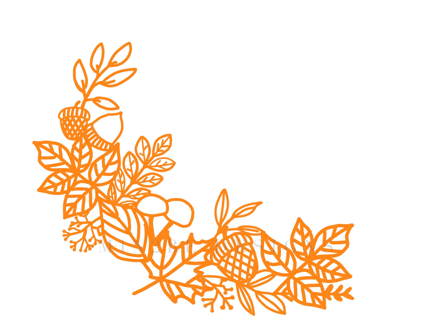 Fall Leaves SVG file, digital file, autumn foliage file, laser cut design, wreath decoration  decor, door hanger, wall art, leaves design