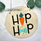Easter DIY SVG file, digital file, laser cut design, easter bunny svg, hip hop, door hanger kit, wall art kit, easter craft kit for kids