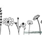 Wildflowers SVG file, digital file, laser cut design, flower field, nursery sign svg, wildflower drawing set, wildflower for laser cutting