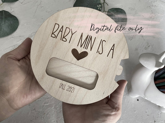 gender reveal SVG file | digital file | personalized cards | laser cut design| Instant Download | nursery design | baby room decor idea
