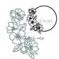 autumn floral digital design, floral backing design, laser ready svg file, minimalist nursery idea, digital laser cut file, vector cut
