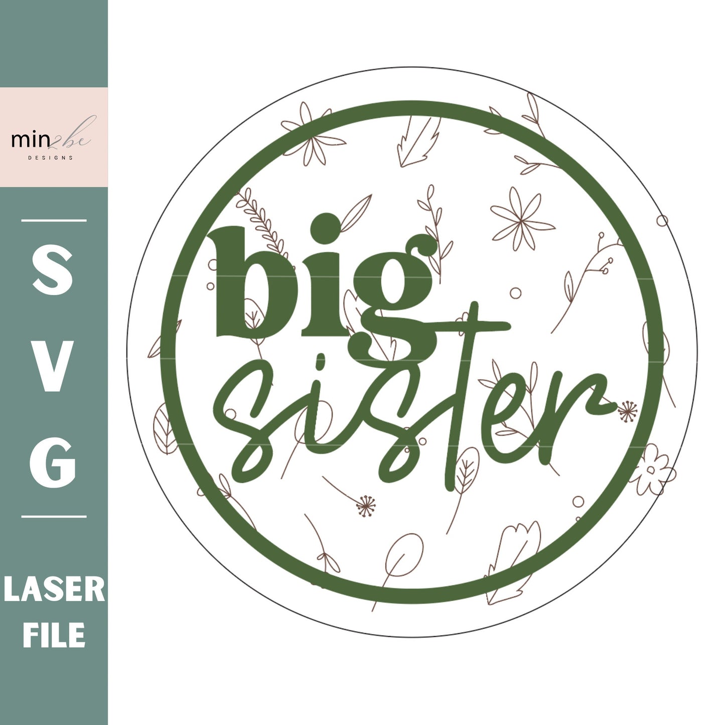 big sister baby announcement svg
