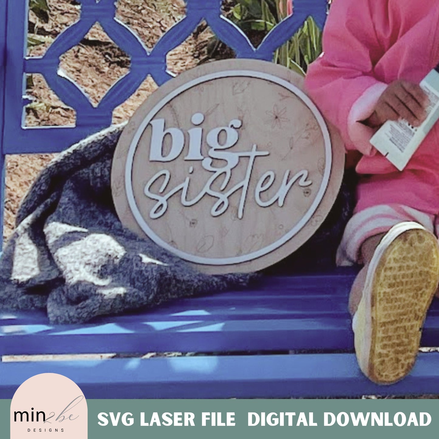 big sister baby announcement svg