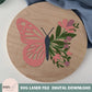 Butterfly laser cut svg pattern, laser ready digital file, butterfly and leaves spring name backer, floral pattern design, modern butterfly