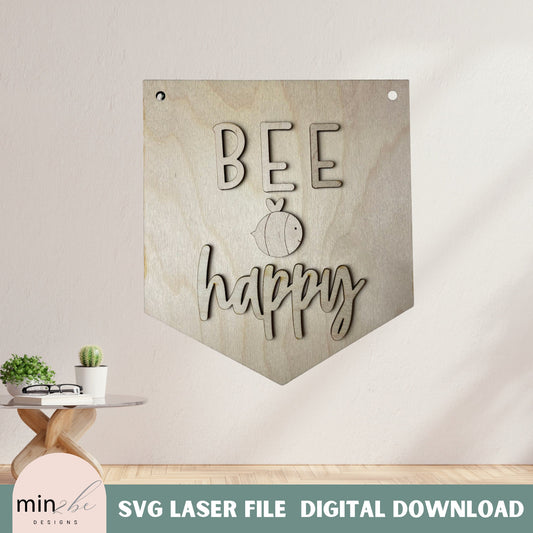 spring door hanger kit bee happy, be happy sign diy paint party sign Easter DIY door hanger kit spring wall art spring break activity