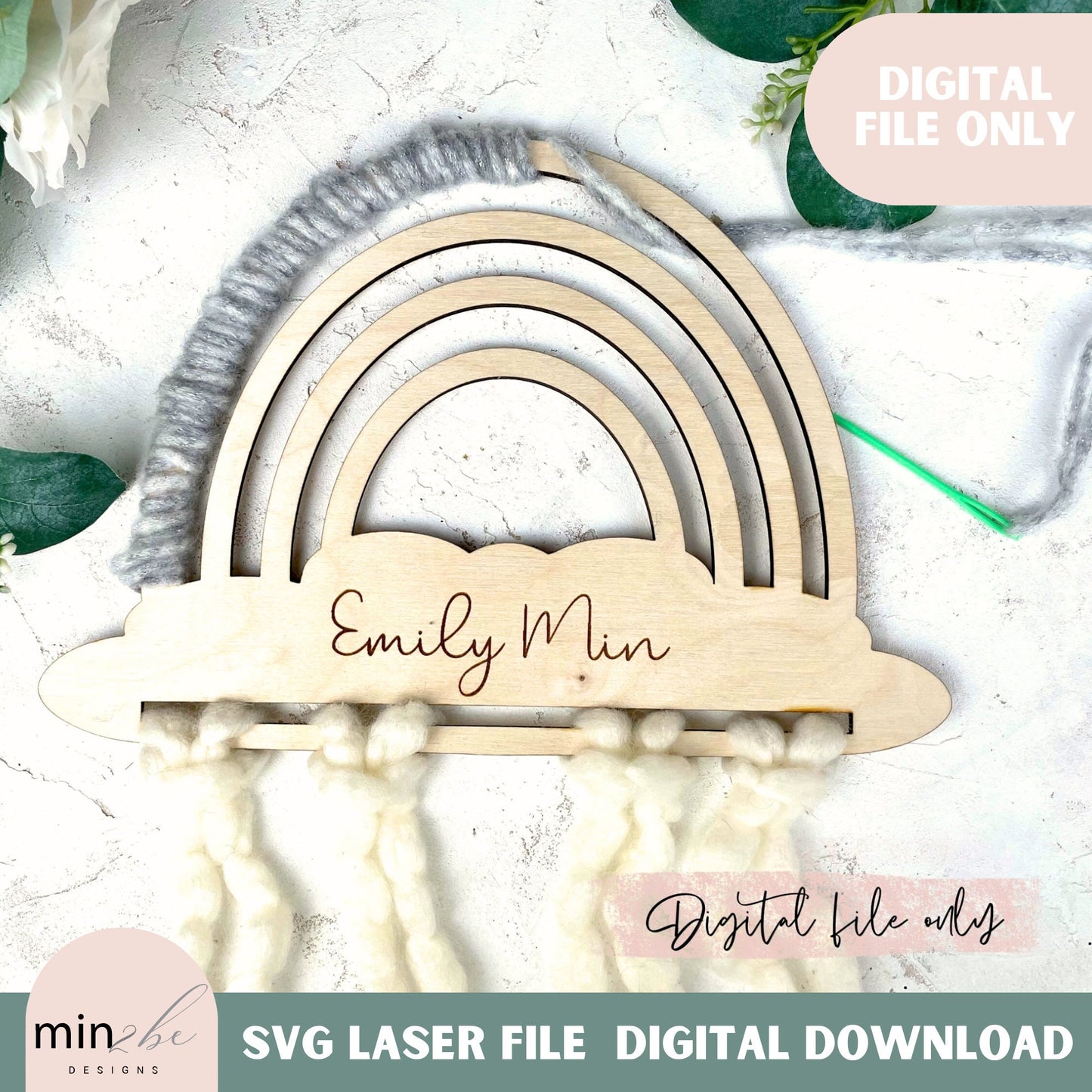 Rainbow weave SVG file, digital file, laser cut design, bow holder svg, bow holder baby girl, rainbow weaving, rainbow wall hanging