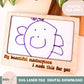 SVG kid drawing photo frame, picture frame mothers day digital file, laser ready picture frame for crafts, modern photo frame laser file