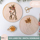 Wood Embroidery floral portrait digital template for laser, Modern hand embroidery SVG file, Laser cut design