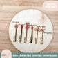 Wood embroidery hand stitch guide template digital svg file, floral embroidery design, basic embroidery guide for beginners, laser cut file