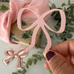 dainty bow coquette laser cut digital design, feminine ribbon bow, modern bow ornament svg file, very cutesy demure trending bow 2024