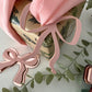 dainty bow coquette laser cut digital design, feminine ribbon bow, modern bow ornament svg file, very cutesy demure trending bow 2024