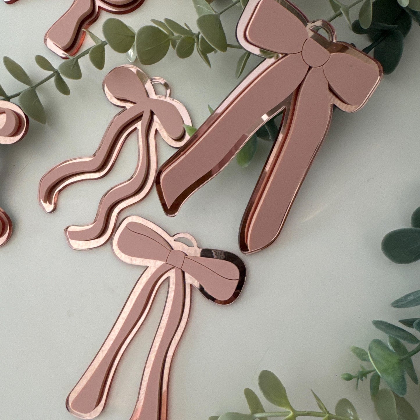 fancy elegant bow coquette laser cut digital design, long ribbon bow, modern bow ornament svg file, very cutesy demure trending bow 2024