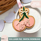 Valentine's Day Cherries Gift Tag SVG