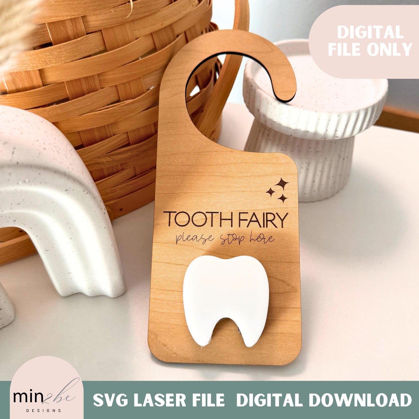 Tooth fairy door hanger svg