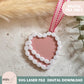 Heart shaped cake tag svg digital file, laser ready valentines name tag, love cake gift tag, modern laser svg file, Mother’s Day card