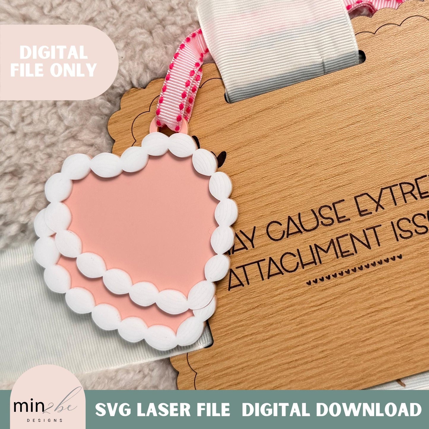 Heart shaped cake tag svg digital file, laser ready valentines name tag, love cake gift tag, modern laser svg file, Mother’s Day card