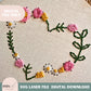 Wood Embroidery heart floral digital template for laser, Modern hand embroidery SVG file, Laser cut design, hand sewn floral design
