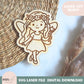 Fairy Scrunchie Holder SVG, Dance Girl Laser Cut File, Whimsical Fairy Design, gift tag Glowforge Ready Digital file for Laser Artists
