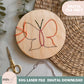 Butterfly Wood Embroidery floral portrait digital template for laser, Modern hand embroidery SVG file, Laser cut design, craft idea for kids