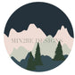 Mountains and pine trees SVG