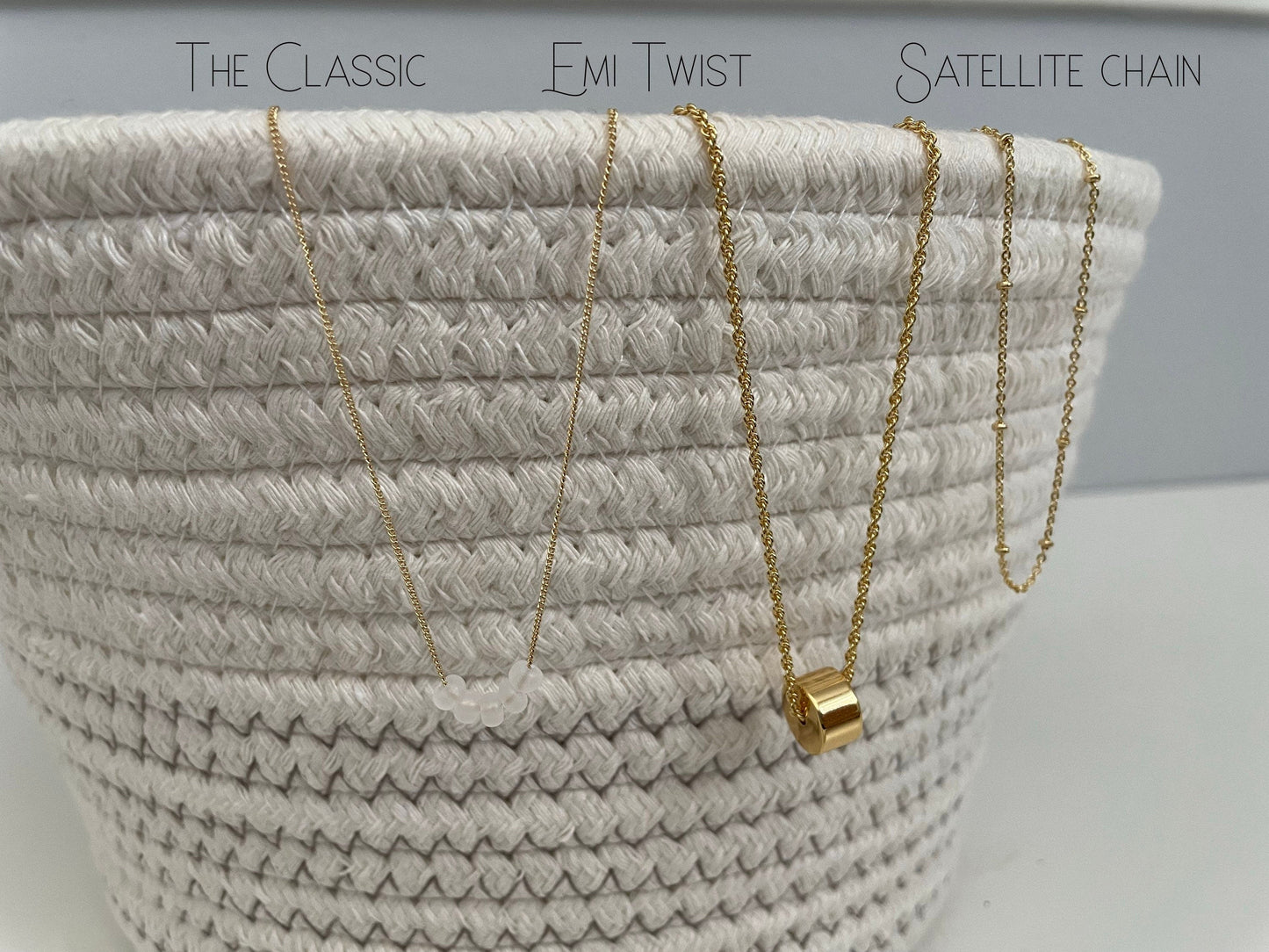 Satellite Chain 18k plated gold necklace