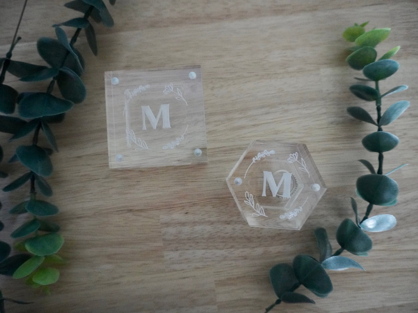 Square Clear Acrylic Ring Box