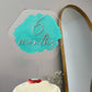 Painted  acrylic cake topper