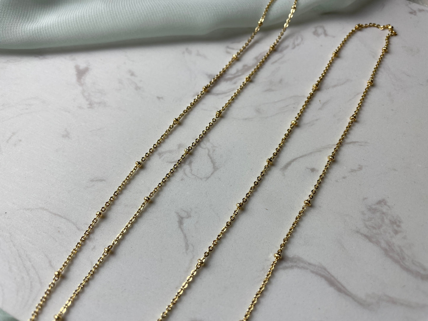 Satellite Chain 18k plated gold necklace